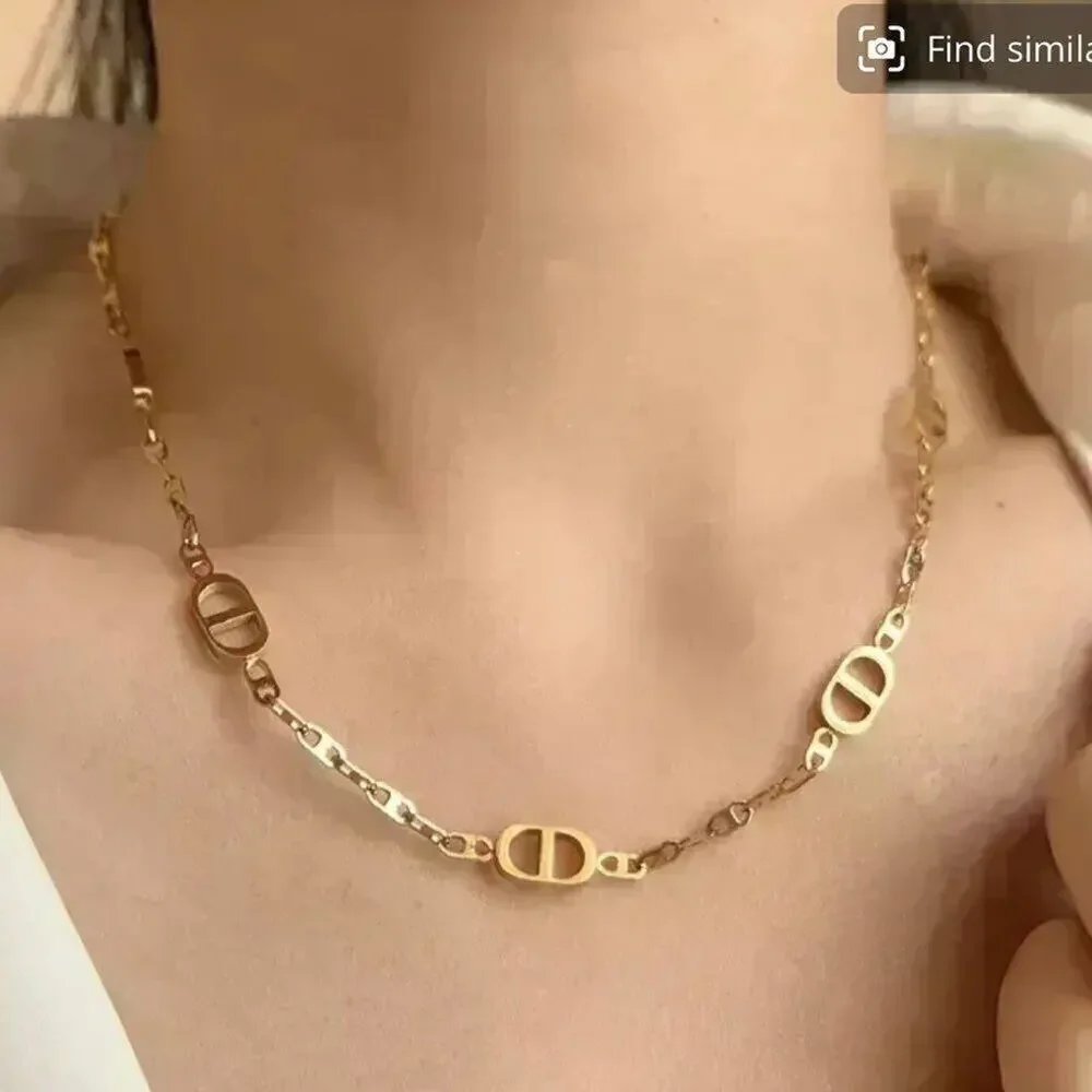 18K Gold Plated Designer Chain Necklace